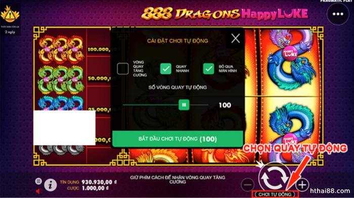 02 hình thức quay hũ tại 888 Dragons Happyluke